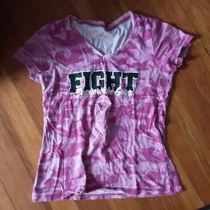 Pink camo cancer support shirt 💕